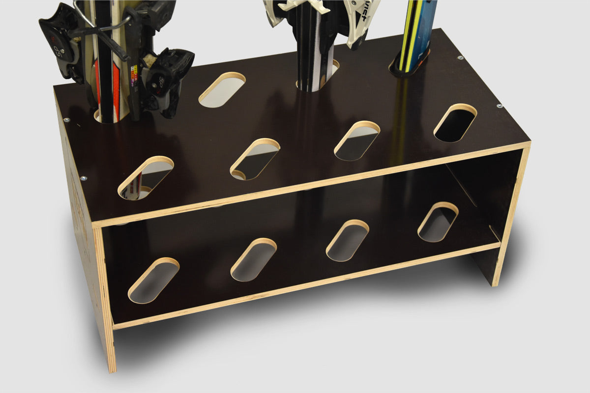 Træ-skistativ – 8 par, 61 x 33 cm