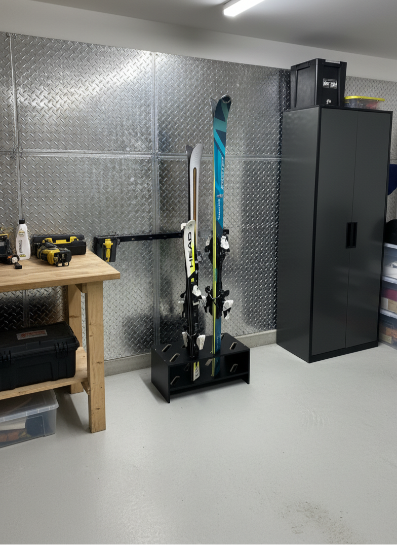 Træ-skistativ – 8 par, 61 x 33 cm