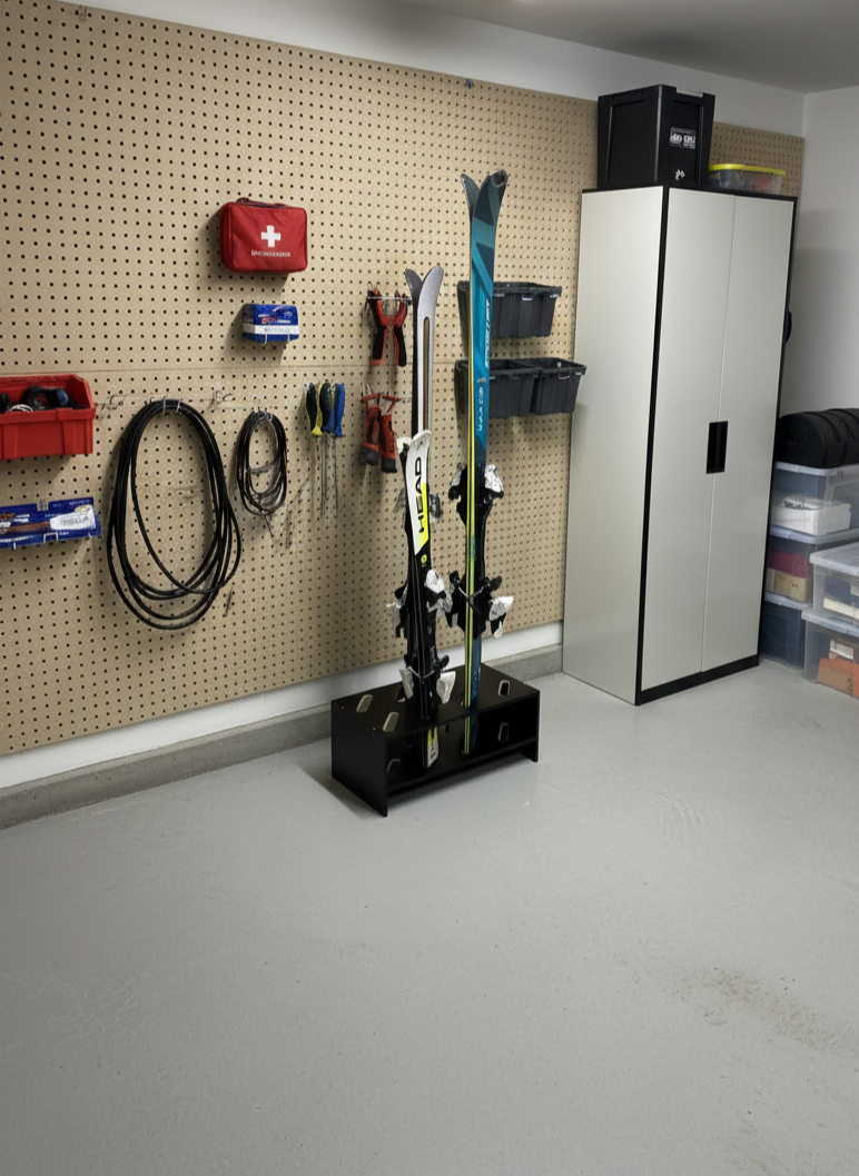 Træ-skistativ – 8 par, 61 x 33 cm