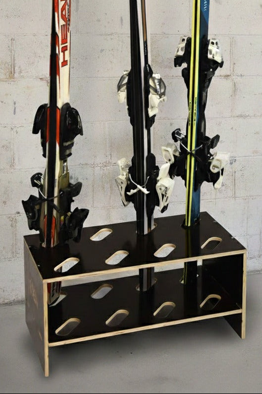 Træ-skistativ – 8 par, 61 x 33 cm