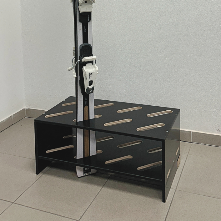 Træ-skistativ – 8 par, 61 x 33 cm