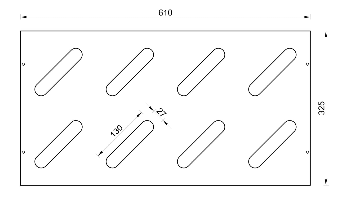 Træ-skistativ – 8 par, 61 x 33 cm
