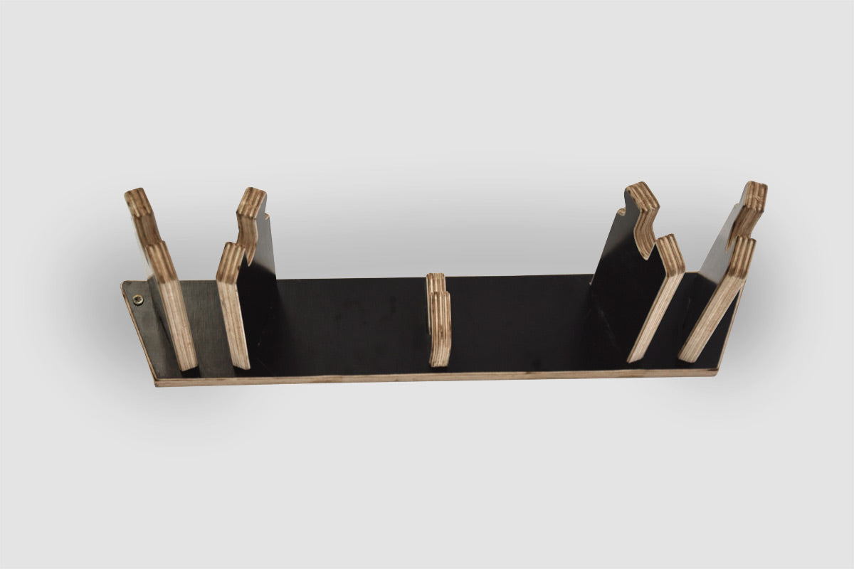 Ophængt stativ til 2 par ski