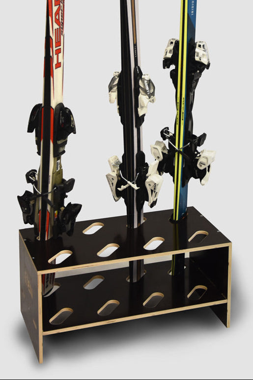 Træ-skistativ – 8 par, 61 x 33 cm