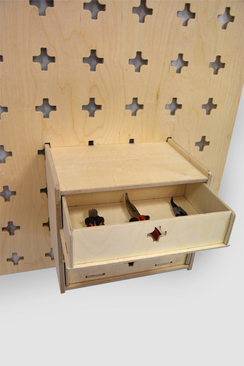 Ophængt organizer med 3 skuffer