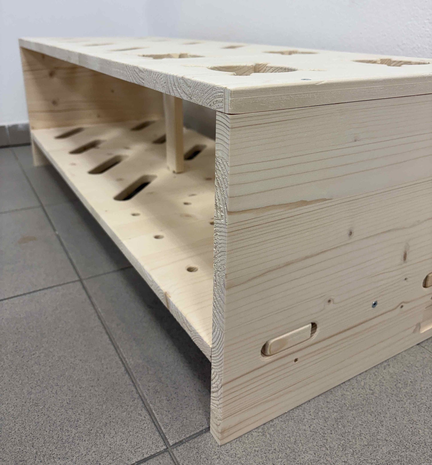 Kombineret træstativ til ski, langrendsski og stave - Naturfarve