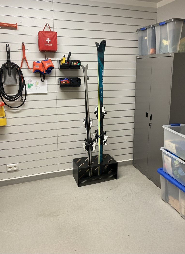 Træ-skistativ – 8 par, 61 x 33 cm