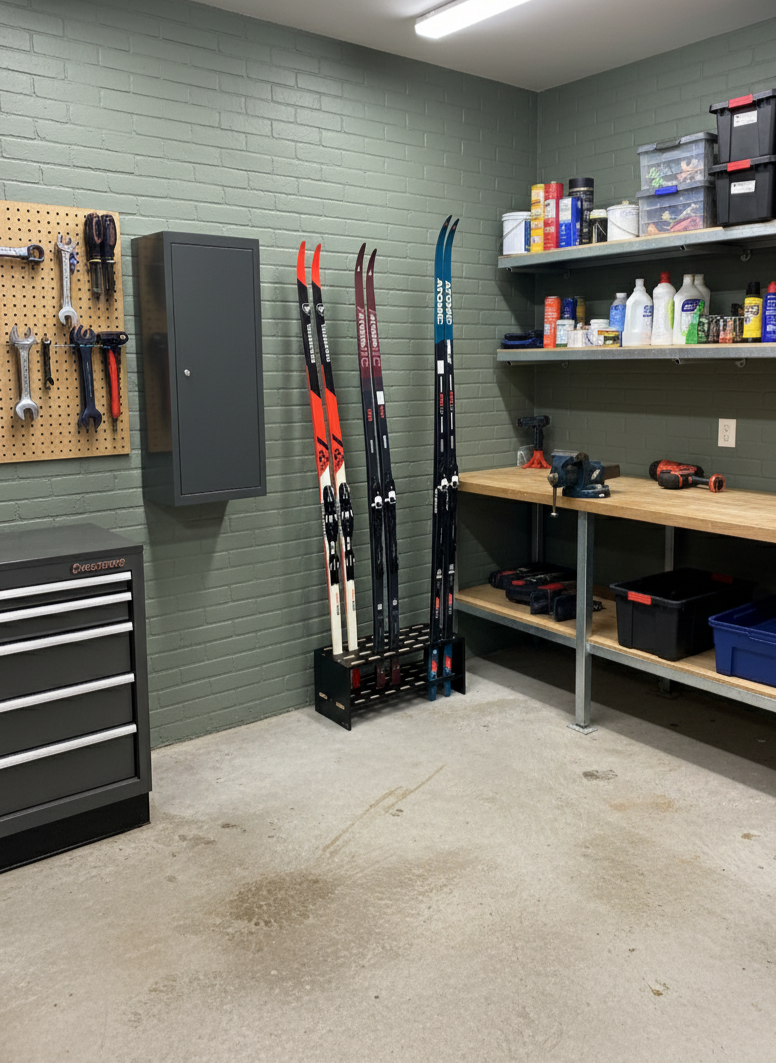 Træstativ til 14 par langrendsski