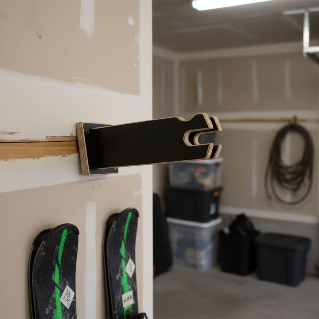 Ophængt stativ til 1 par ski